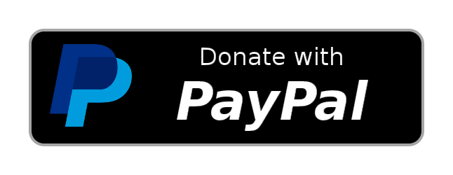 PayPal's logo on a gray background that reads "Donate Through PayPal"